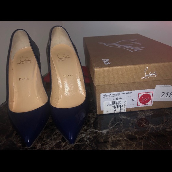 Authentic Christian louboutin navy blue size 38 - Picture 2 of 3